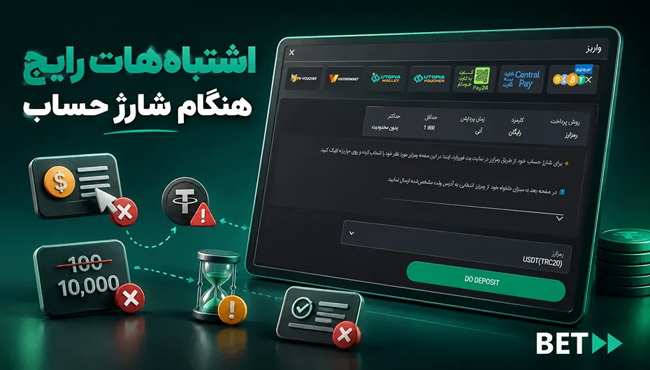 آموزش شارژ بت فوروارد